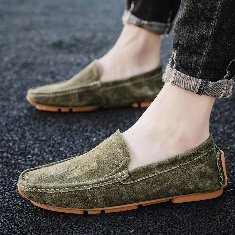 Men’s Suede Loafers with Cushioned Footbed