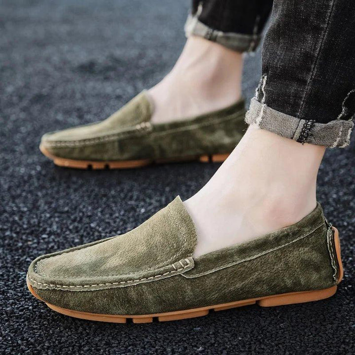 Men’s Suede Loafers with Cushioned Footbed