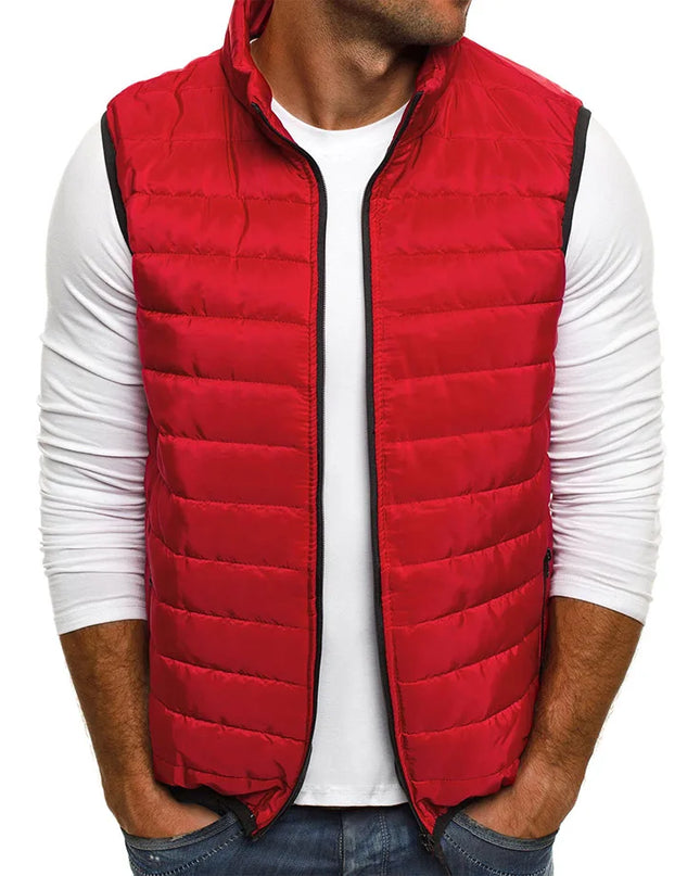 Men’s Cotton-Padded Sleeveless Vest