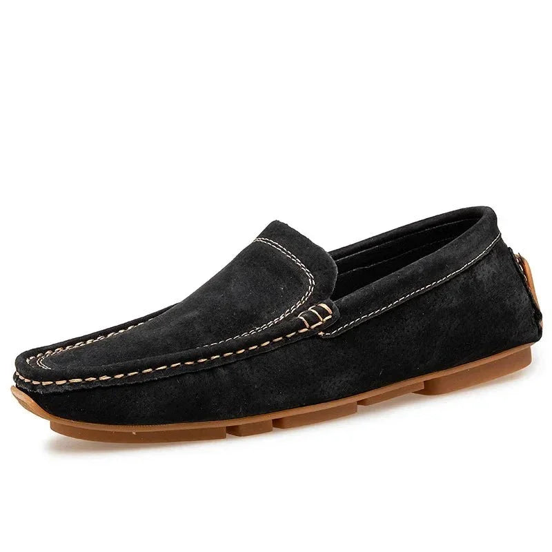 Men’s Suede Loafers with Cushioned Footbed