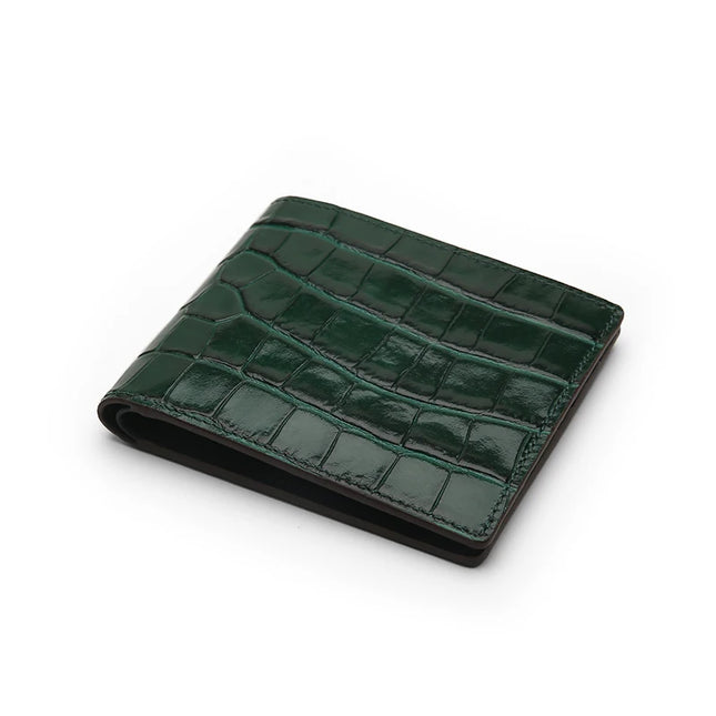 Personalised Croc‑Pattern Billfold Wallet