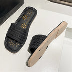 Women’s Slip-On Platform Sandals – Summer Flat Anti-Slip Fashion Slides-HighTouch