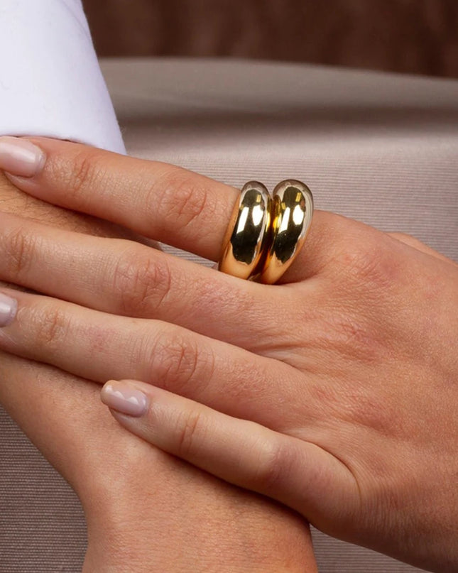 Minimalist Arc Stainless Steel Ring for Women