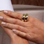 Minimalist Arc Stainless Steel Ring for Women-HighTouch