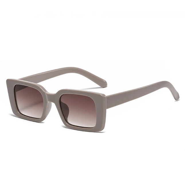 SO&EI Small Rectangle Leopard Sunglasses – Unisex Trendy UV400 Shades