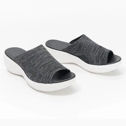 Comfort-Boost Plus-Size Beach Sandals – Hidden Lift, Wide-Fit, All-Day Ease