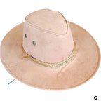 Western Cowboy Hat for Men – Wide Brim Breathable Adjustable Fit Summer Sun Protection-HighTouch