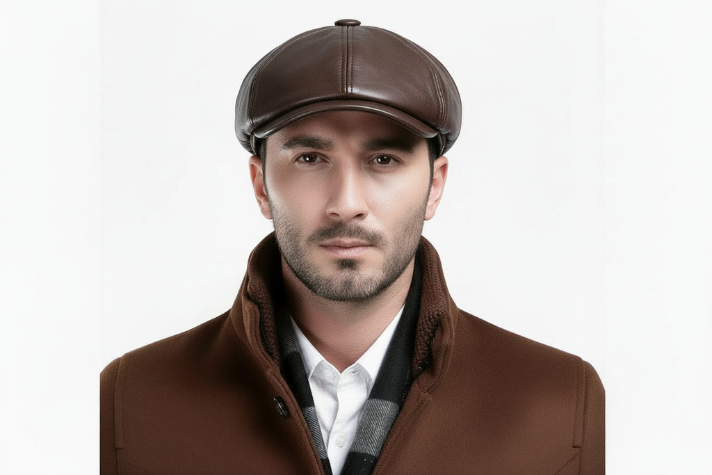 Cowhide Leather Dad Hat Without Ear-HighTouch