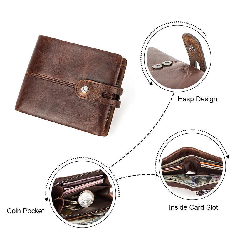 Men’s Crazy Horse Leather Wallet