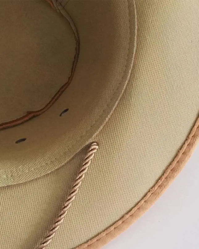 Western Cowboy Hat for Men – Wide Brim Breathable Adjustable Fit Summer Sun Protection