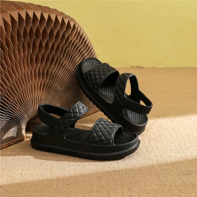 Women’s Thick Sole Wedge Sandals – Non-Slip Beach & Skirt Slides-HighTouch