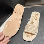 Women’s Slip-On Platform Sandals – Summer Flat Anti-Slip Fashion Slides-HighTouch