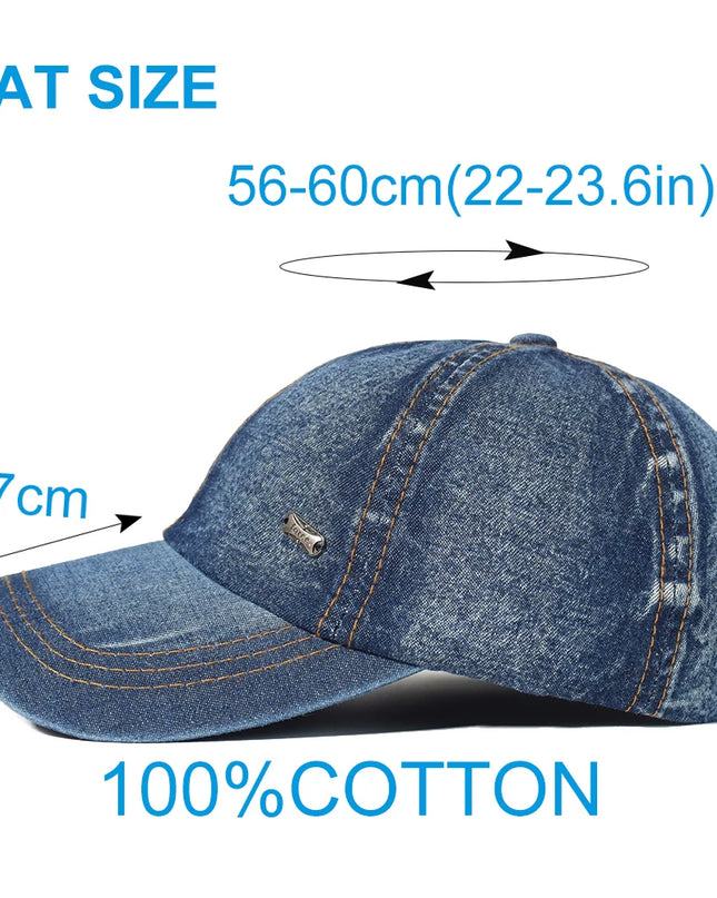 Vintage Washed Cotton Low-Profile Baseball Cap – Unisex Adjustable Dad Hat