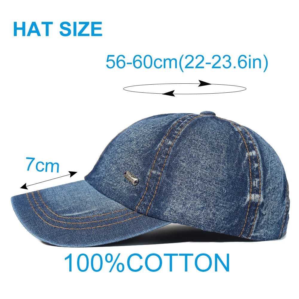 Vintage Washed Cotton Low-Profile Baseball Cap – Unisex Adjustable Dad Hat