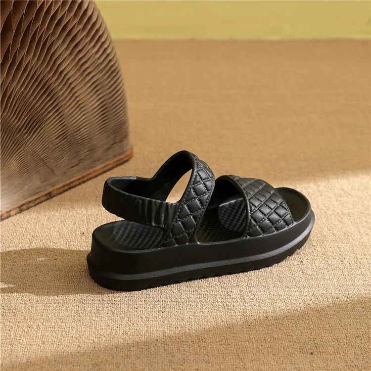 Women’s Thick Sole Wedge Sandals – Non-Slip Beach & Skirt Slides-HighTouch