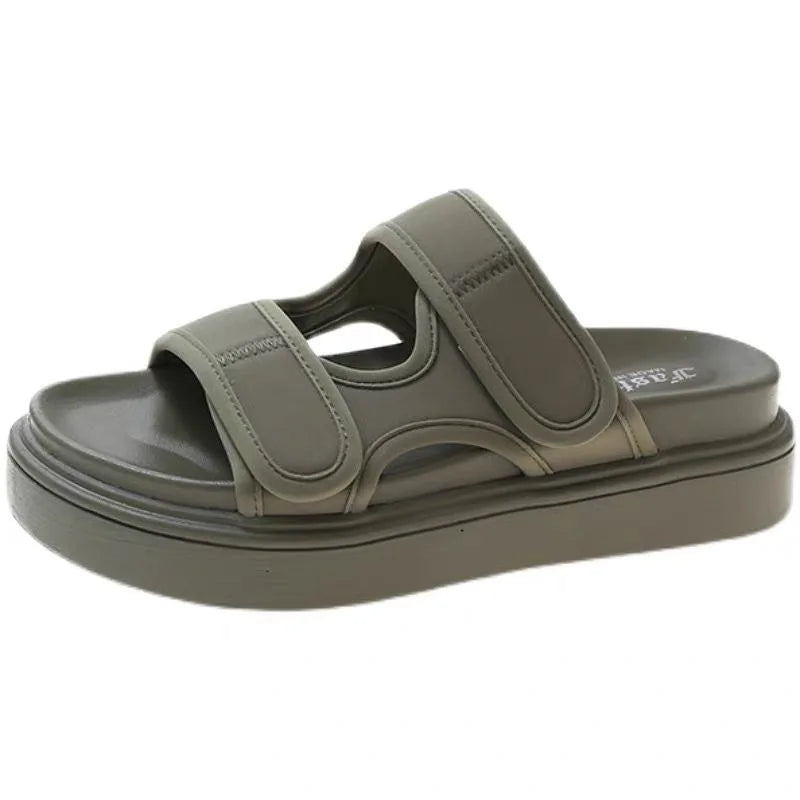 Women's Summer Velcro Sport Sandals – Thick Sole Casual Beach Slides-HighTouch