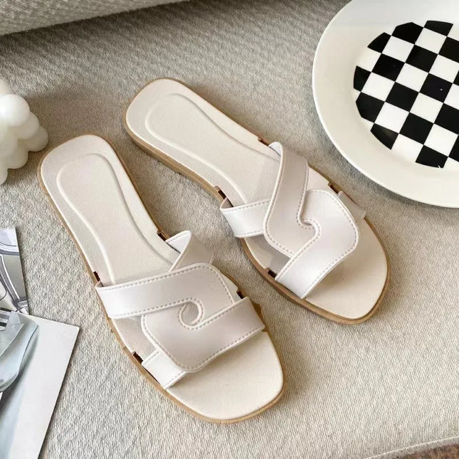 Women's Comfort Slide Sandals - Anti-Slip Cross-Strap Slippers w/PVC Sole | Sizes 5-11 | Wholesale Available