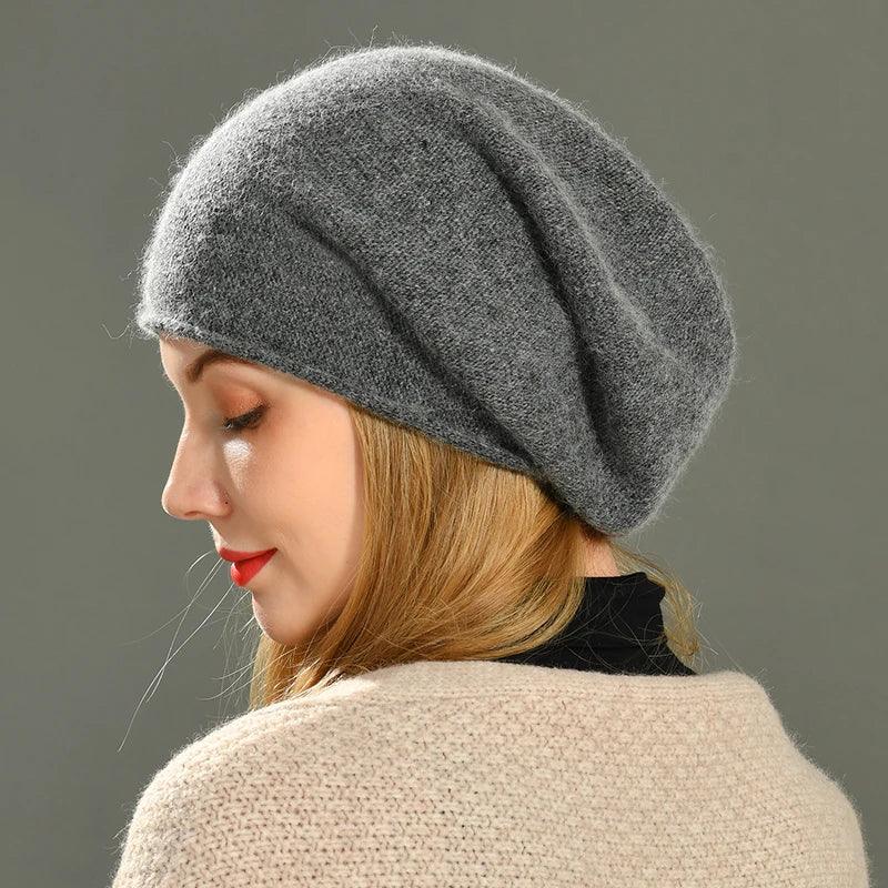 Women’s Soft Wool Slouch Beanie for Winter
