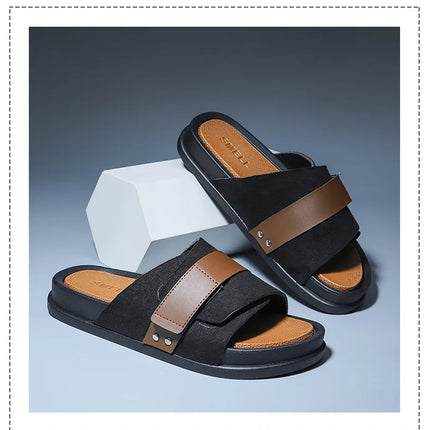 Men’s EVA Flat Slides – Lightweight Non-Slip Summer Beach Sandals