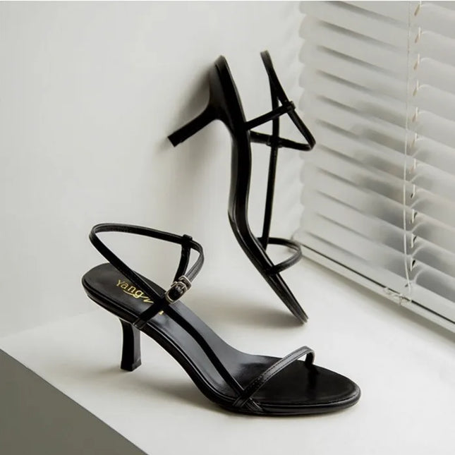 Summer high-heeled sandals for women Featuring a fine heel