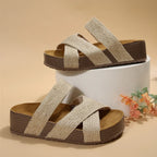Fashionable Female Slide slippers Ladies Babouches Thick-soled Women Outdoor Flat Sandals-HighTouch