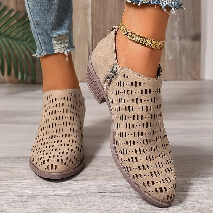 Women's Ankle Boots - Stylish Low Block Heel Everyday Booties