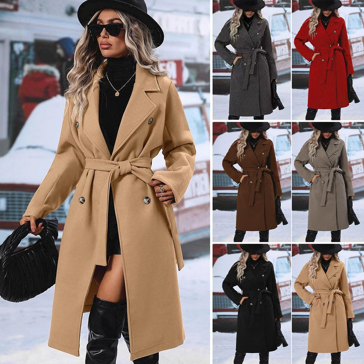 Elegant Helsinki Double-Breasted Coat – Women’s Tailored Outerwear-HighTouch