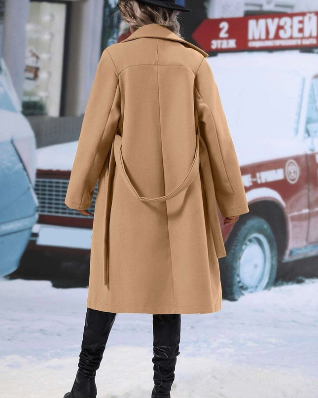Elegant Helsinki Double-Breasted Coat – Women’s Tailored Outerwear