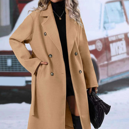 Elegant Helsinki Double-Breasted Coat – Women’s Tailored Outerwear