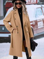Elegant Helsinki Double-Breasted Coat – Women’s Tailored Outerwear-HighTouch
