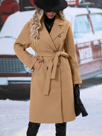 Elegant Helsinki Double-Breasted Coat – Women’s Tailored Outerwear-HighTouch