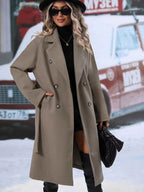 Elegant Helsinki Double-Breasted Coat – Women’s Tailored Outerwear-HighTouch