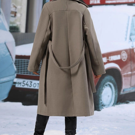 Elegant Helsinki Double-Breasted Coat – Women’s Tailored Outerwear