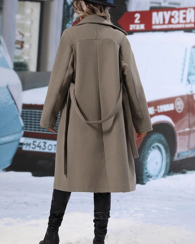 Elegant Helsinki Double-Breasted Coat – Women’s Tailored Outerwear