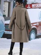 Elegant Helsinki Double-Breasted Coat – Women’s Tailored Outerwear-HighTouch