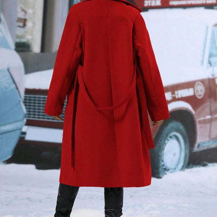 Elegant Helsinki Double-Breasted Coat – Women’s Tailored Outerwear