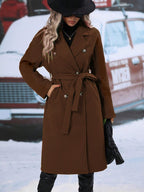 Elegant Helsinki Double-Breasted Coat – Women’s Tailored Outerwear-HighTouch