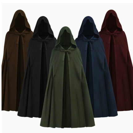 Men’s/Women’s Thick Hooded Cloak Coat – Warm Halloween Cape
