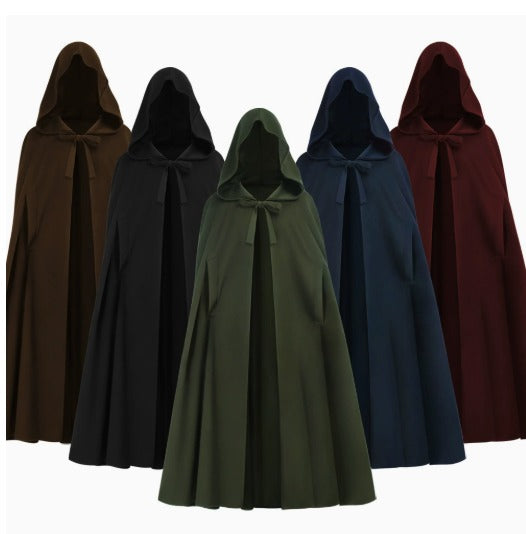 Men’s/Women’s Thick Hooded Cloak Coat – Warm Halloween Cape