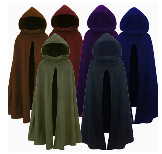 Men’s/Women’s Thick Hooded Cloak Coat – Warm Halloween Cape