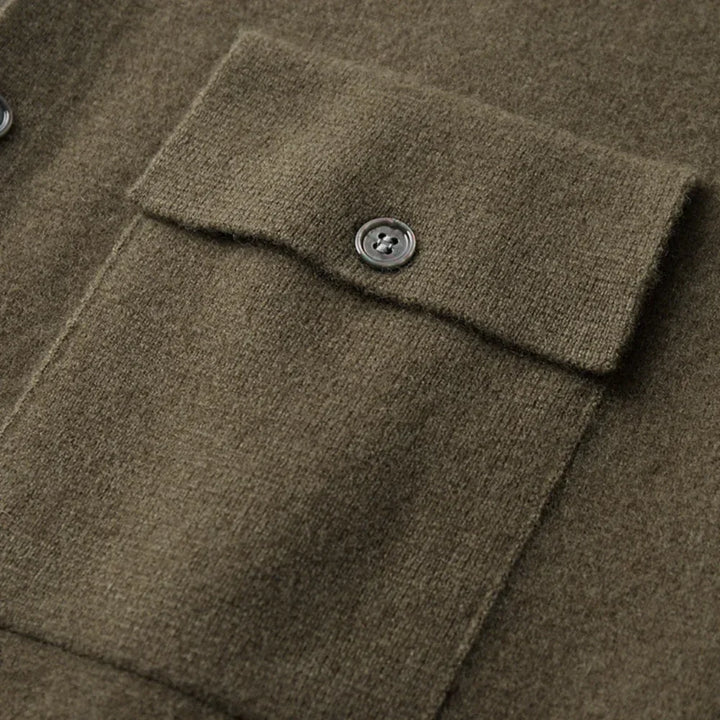Men's Merino Wool Polo Sweater – Relaxed Fit