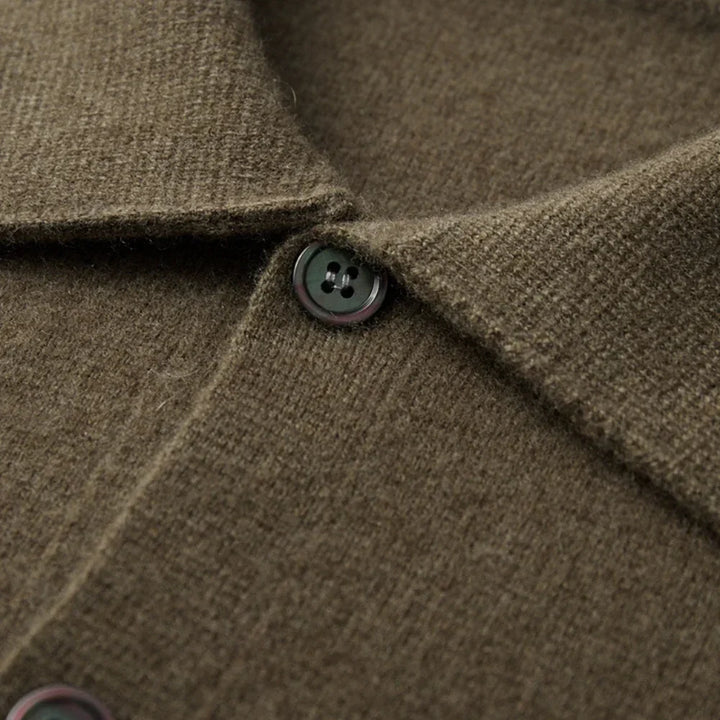 Men's Merino Wool Polo Sweater – Relaxed Fit