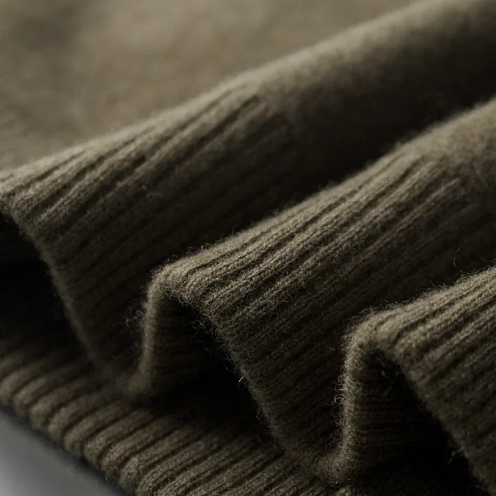 Men's Merino Wool Polo Sweater – Relaxed Fit