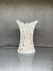 White Ceramic Vertical Flower Vase - HighTouch 