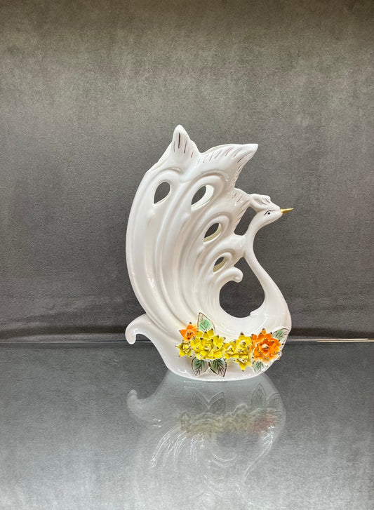 White Rose Decorative Swan