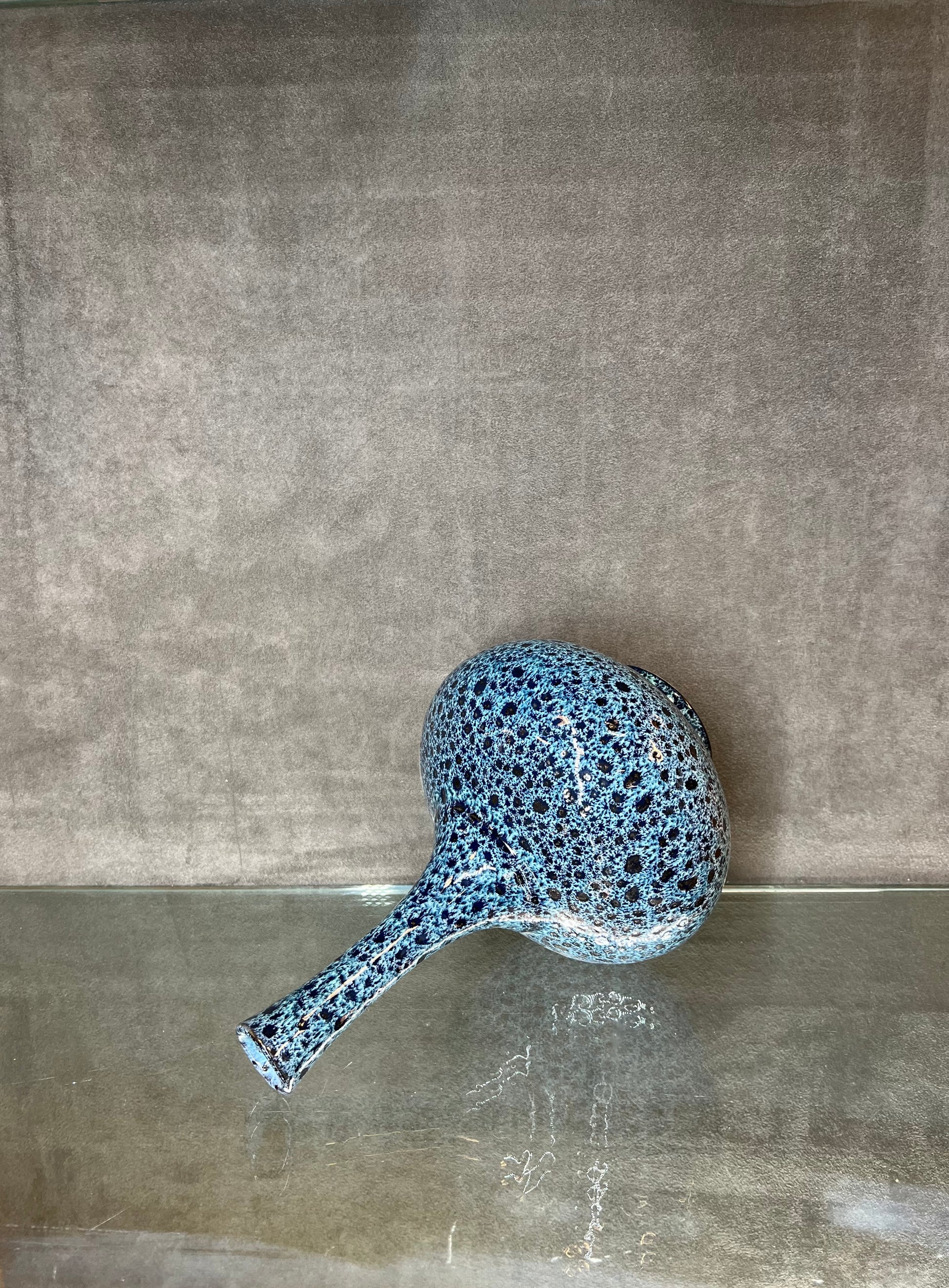 Glazed Blue Gourd Vase - HighTouch 