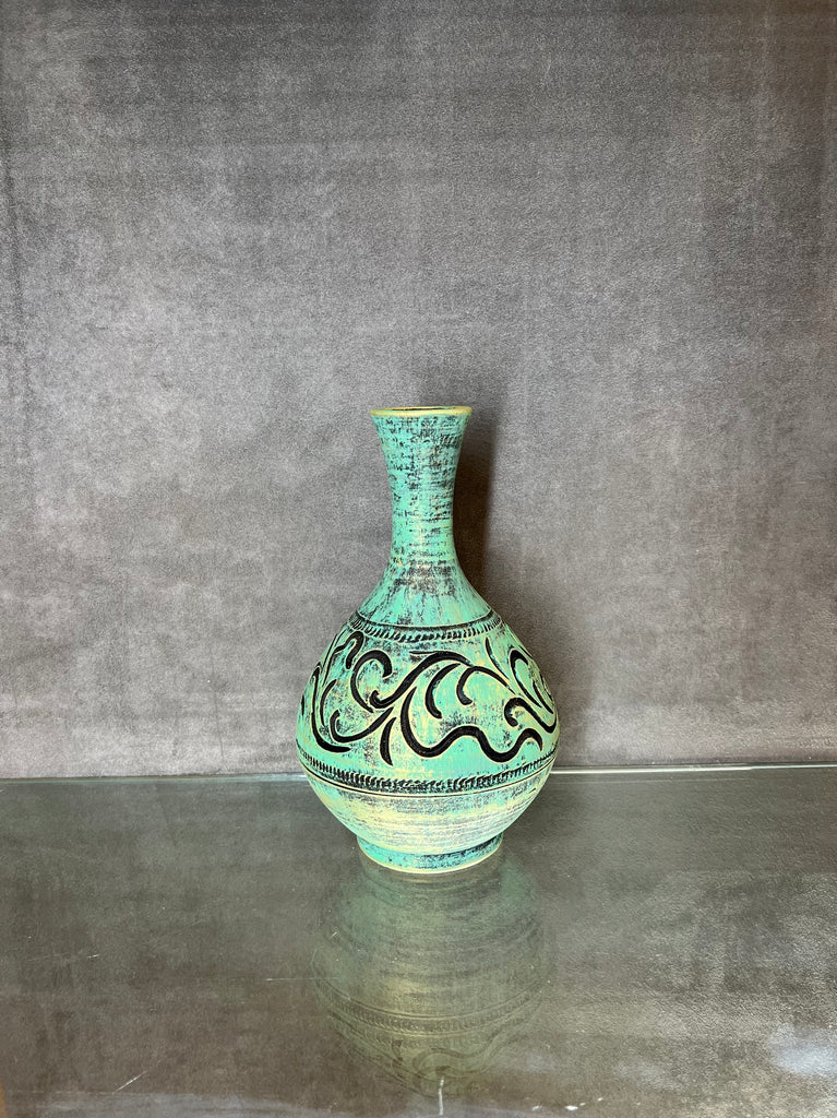 Sea Green Bottle Vase - HighTouch 