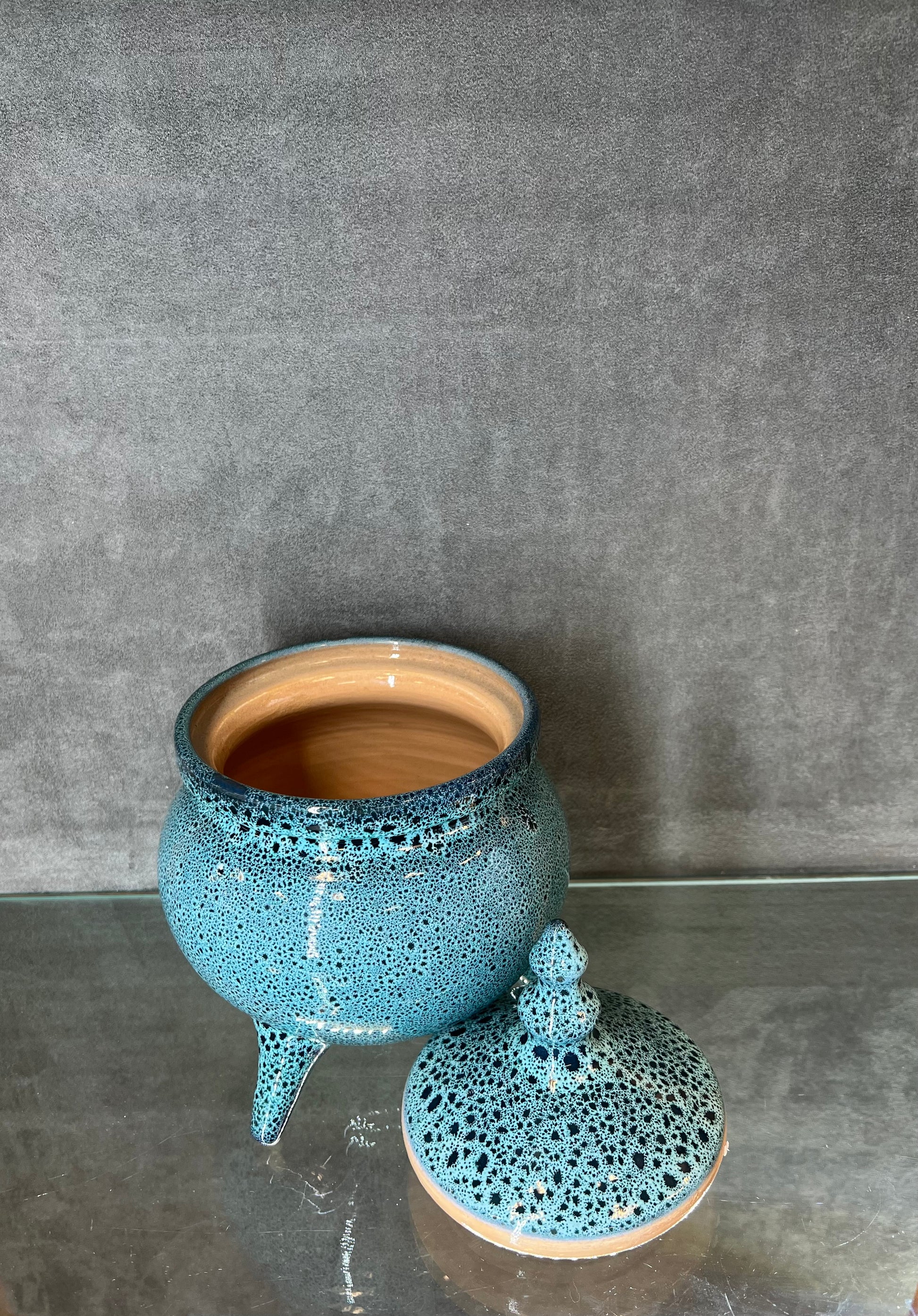 Glazed Ceramic Candy Pot - HighTouch 