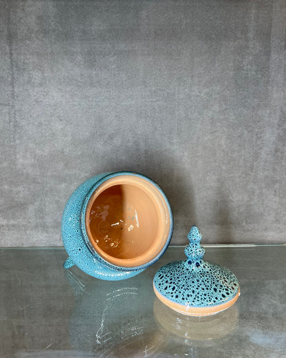 Glazed Ceramic Candy Pot - HighTouch 
