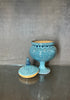 Glazed ceramic turquoise candy pot - HighTouch 